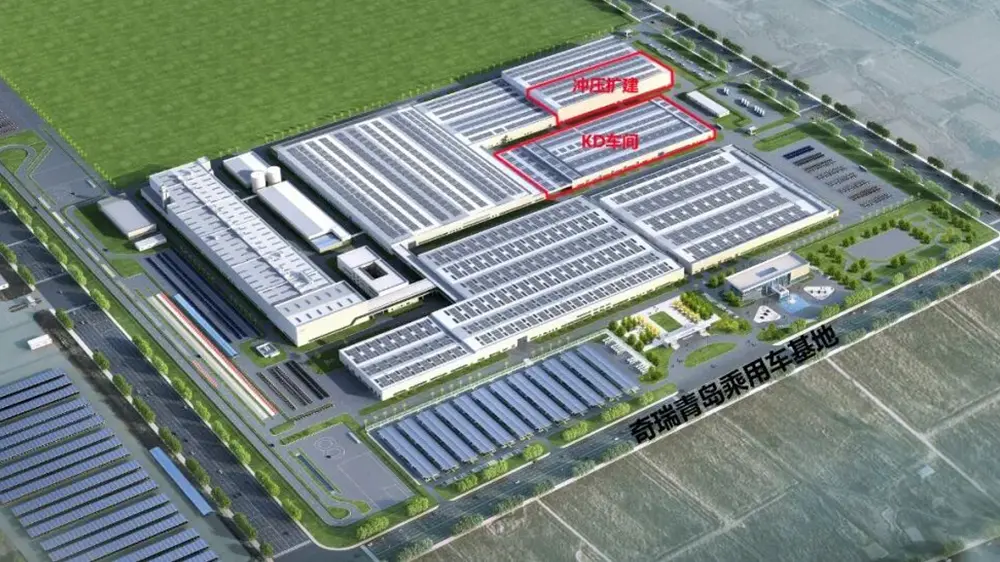 Projet de construction d'atelier de production de pièces Chery KD sur la poutre, EIHE a réalisé que le projet de construction de la base Chery Automobile Qingdao a remporté l'offre « trois titres consécutifs ».
