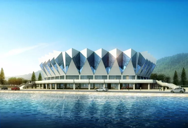 Stade de construction en acier de forme conçue