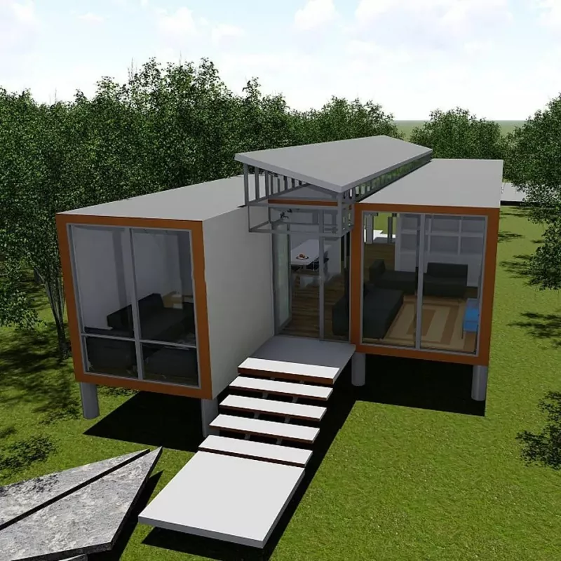 Maison de structure métallique préfabriquée pliable