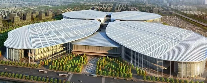 Construction en acier lourde pour hall d'exposition