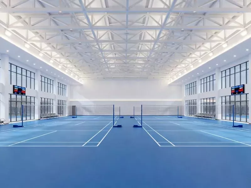 Construction en acier de salle de badminton intérieure