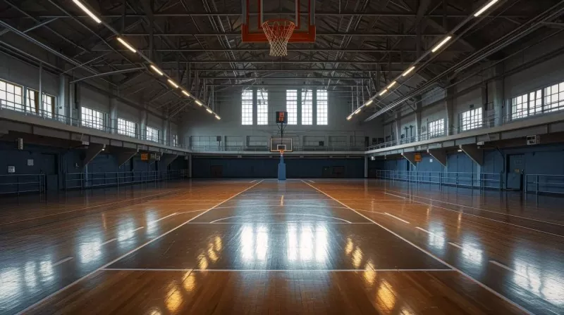 Construction en acier pour arène de basket-ball intérieure