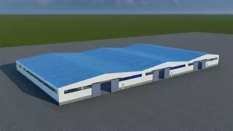 Entrepôt assemblé à structure métallique légère