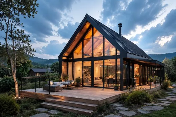 Construction de maisons de vacances à structure métallique légère