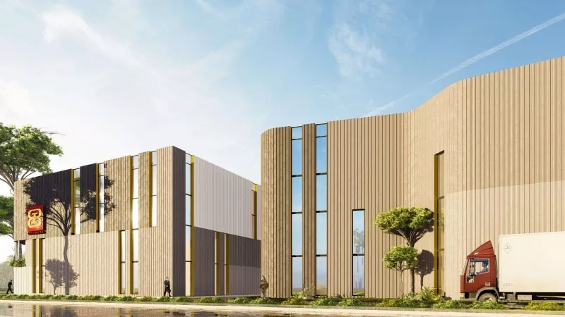 Atelier industriel de construction en acier multicouche