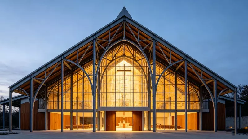 Construction d'église à ossature de portail
