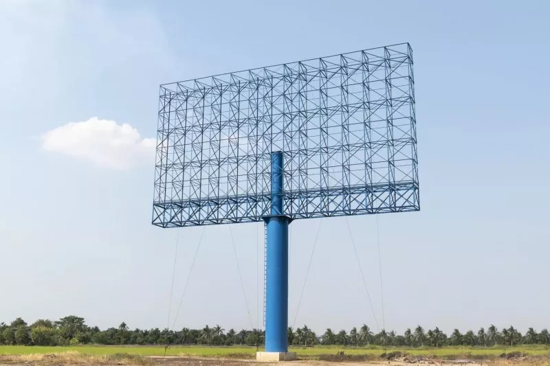 Structure de panneau d'affichage en acier