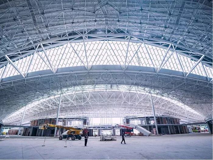 Terminal aérien à faible coût à ossature d'acier