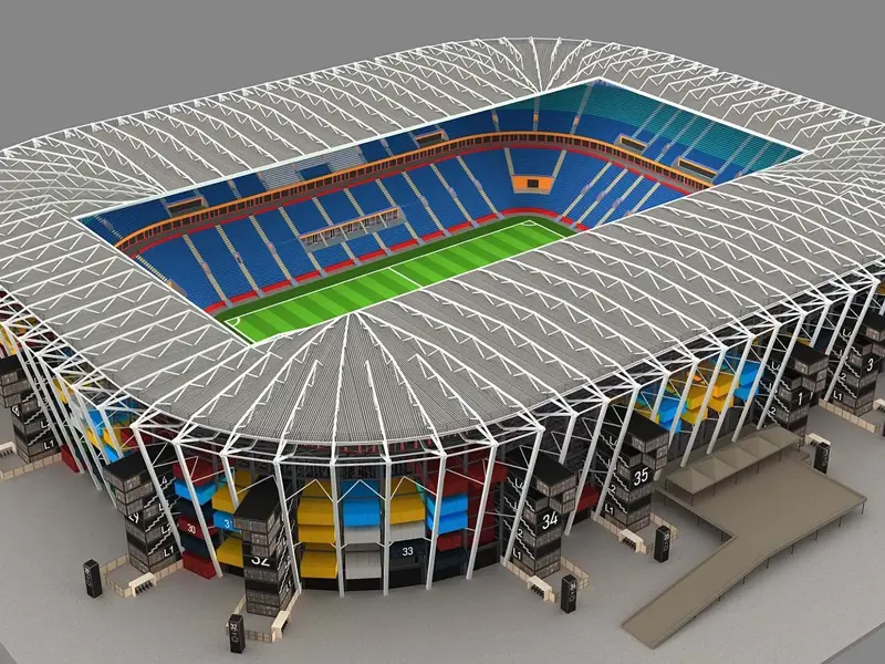 Stade assemblé modulaire à cadre en acier
