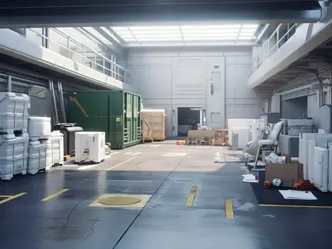 Bâtiment d'élimination des déchets médicaux en acier