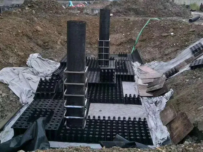 Bâtiment de collecte des eaux de pluie en acier