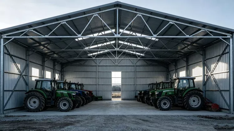 Construction d'entrepôt de machines agricoles de structure métallique