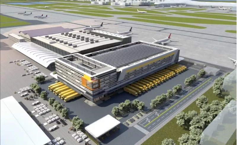 Terminal de fret d'aéroport de structure métallique