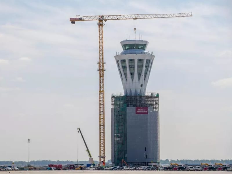 Tour de contrôle d'aéroport de structure métallique