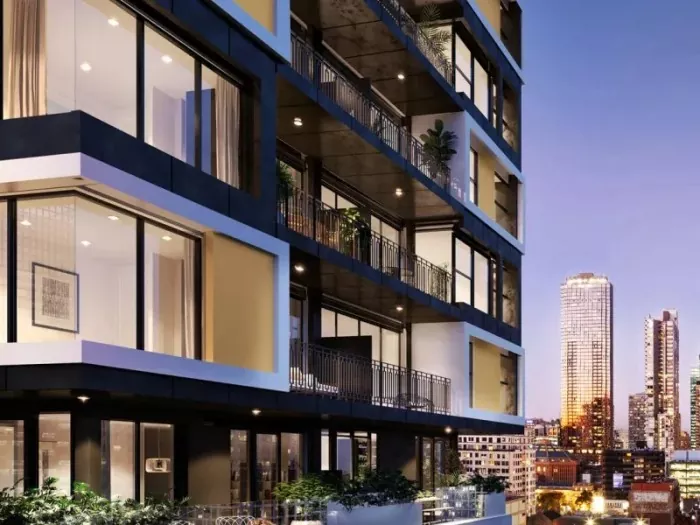 Immeuble à appartements à structure métallique