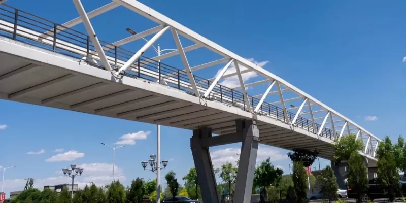 Construction de passerelle de ville de structure métallique