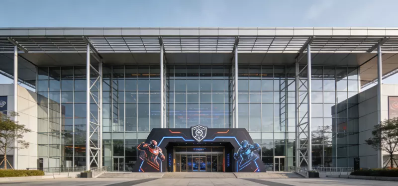 Arène sportive électronique à structure métallique