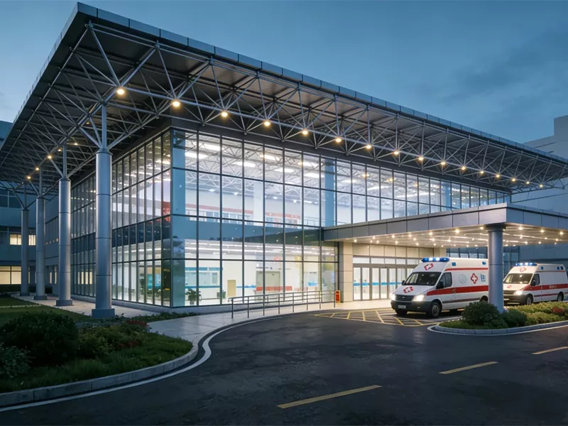 Centre d'urgence à structure métallique