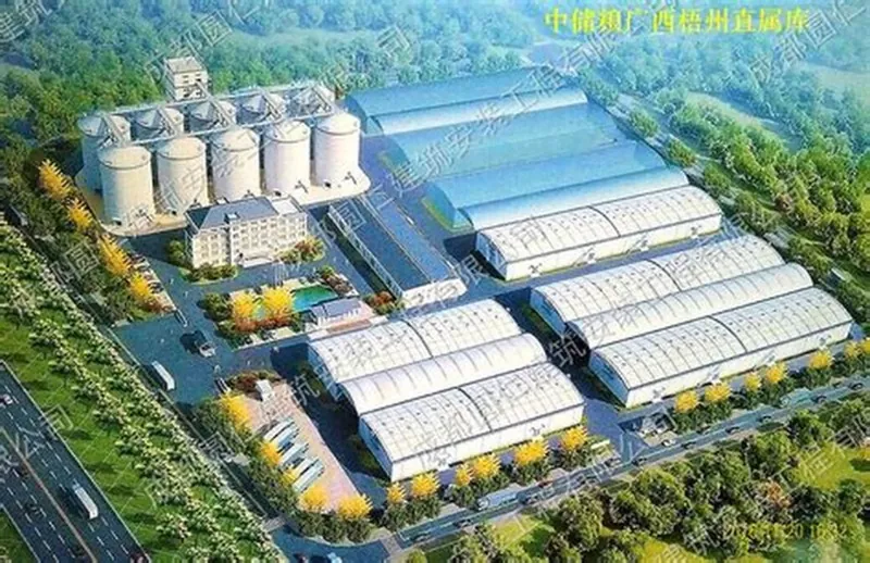 Dépôt de stockage de grains à structure métallique